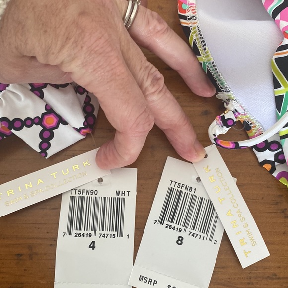 Trina Turk Kon Tiki Twisted printed bandeau top and bottom coordinated set NWT - Picture 10 of 13